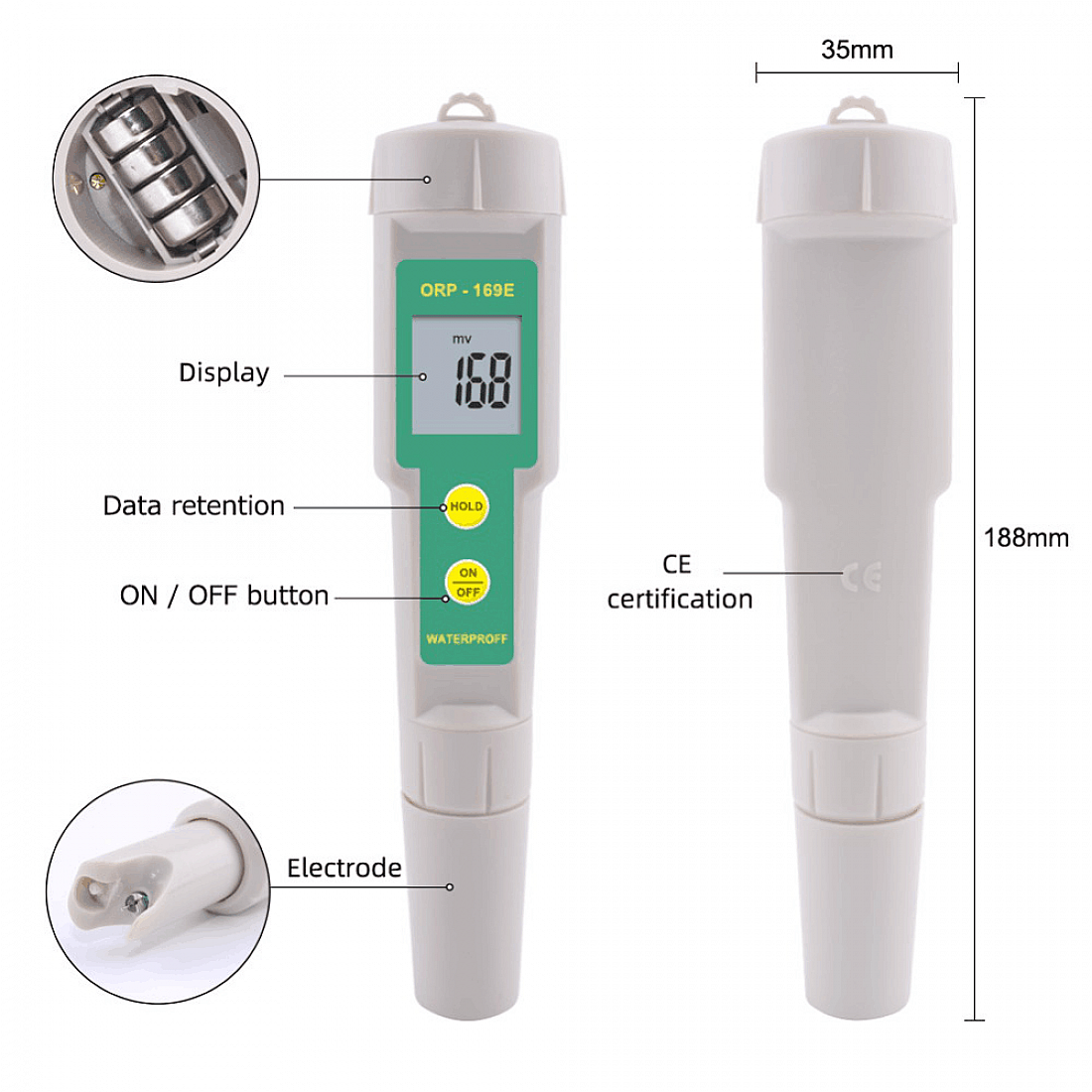 ORP 169E Redox Tester