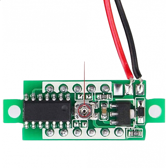 0.28inch 2.5-30V Two Wire DC Mini LED Display Voltmeter