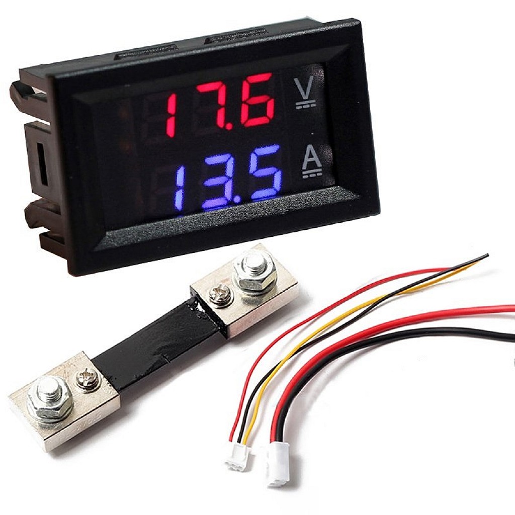 028inch Dc 100v 100a Led Digital Voltmeter Ammeter With Shunt 