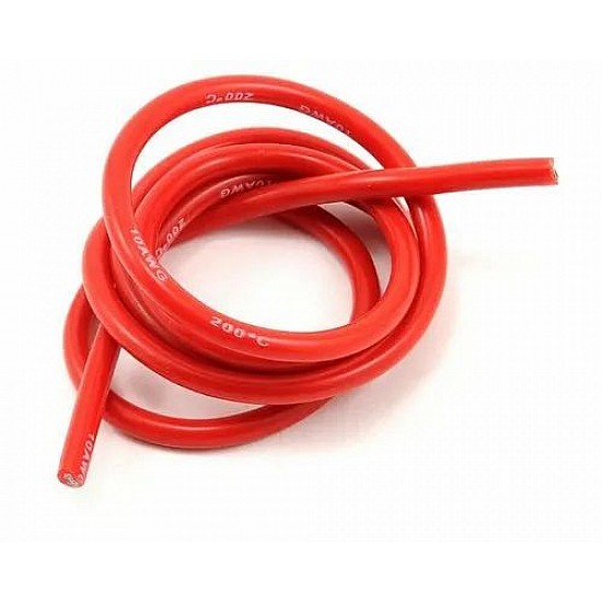 10AWG High Quality Red Silicon Wire - 1Meter