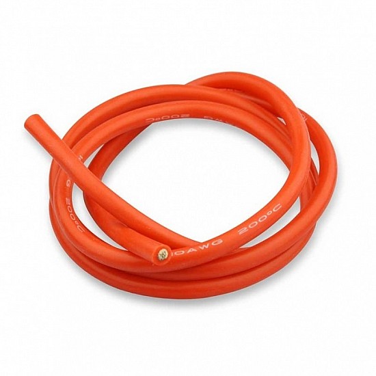 10AWG High Quality Red Silicon Wire - 1Meter