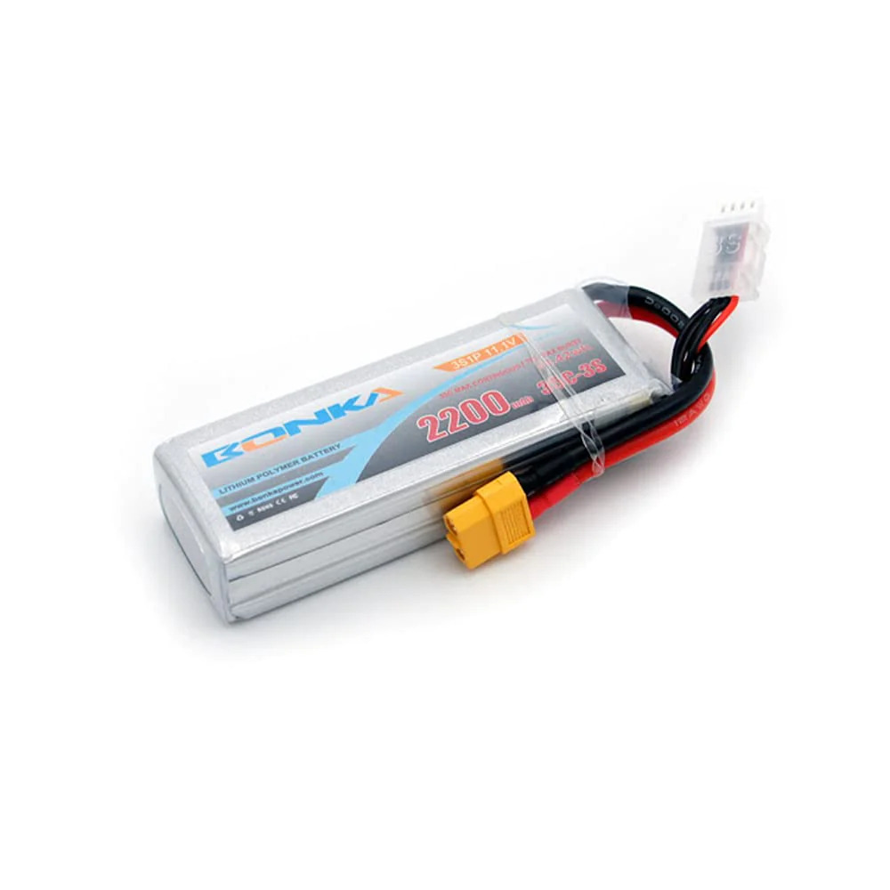 11.1V 2200mAh 35C 3S1P Bonka Lipo Battery - Bonka High-Capacity Lipo ...