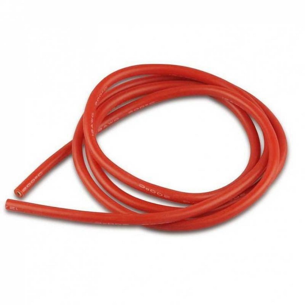 12AWG High Quality Red Silicon Wire - 1Meter