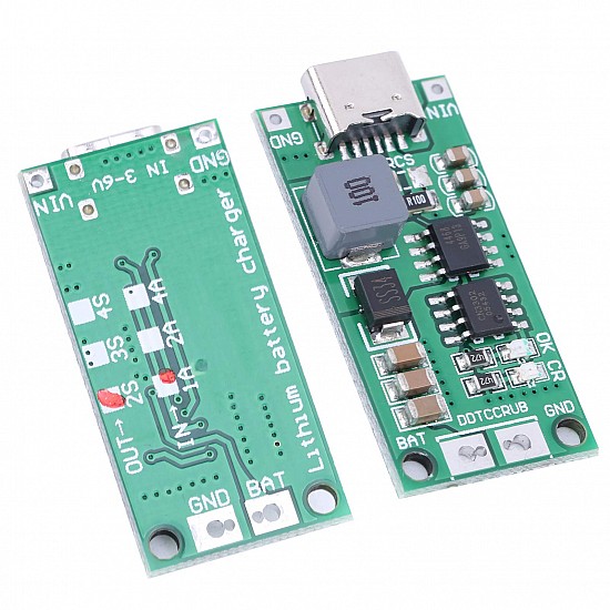 2S-1A |18650 Polymer Lithium Ion Charger Type C to 2S 8.4V 1A Booster Module