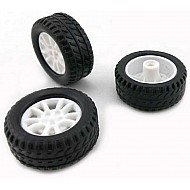 31x2mm Plastic Wheel for Toy Car DIY Accessories - White