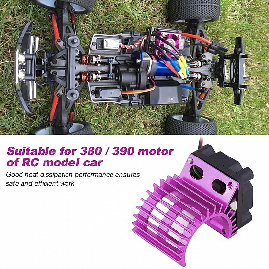 380-390 ElectricMotor Fan Cooling Heatsink-purple