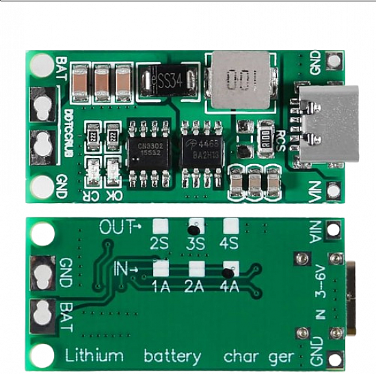 3S-4A |18650 Polymer Lithium Ion Charger Type C to 3S 8.4V 4A Booster Module