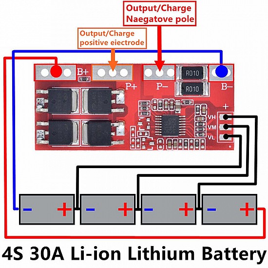 4S 30A 18650 Lithium Battery Protection Board