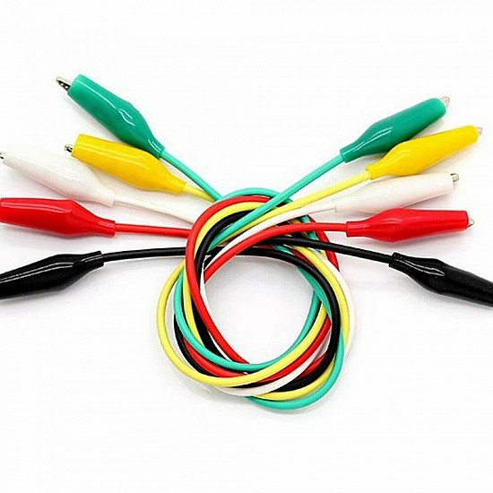 5 pcs of Double-ended Crocodile/Alligator Clips Roach Clips Electrical DIY Test Leads