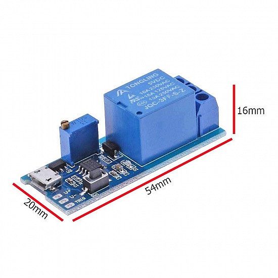 5V-30V Micro USB Power Adjustable Delay Relay Timer Control Module