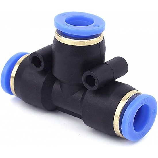 8mm T Union Pneumatic Pipe Fitting Connector