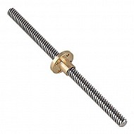 8mm Thread 2mm Pitch 150mm Trapezoidal 4 Start Lead Screw with Copper Nut