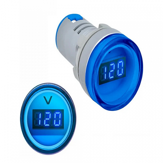 AD16 AC60-500V Mini LED Digital Display Voltmeter Indicator - Blue