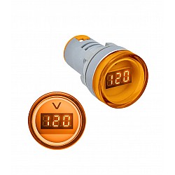 AD16 AC60-500V Mini LED Digital Display Voltmeter Indicator - Orange