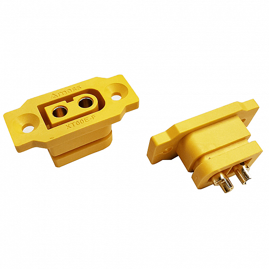 XT60 Panel Mount Male-Female Connector Kit (2 Pairs)