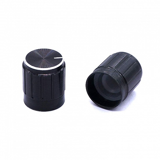 Black Aluminum Alloy Potentiometer Knob Cap