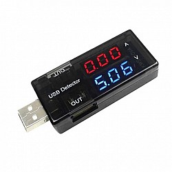  Black USB Intelligent Digital Display Current and Voltage Tester 