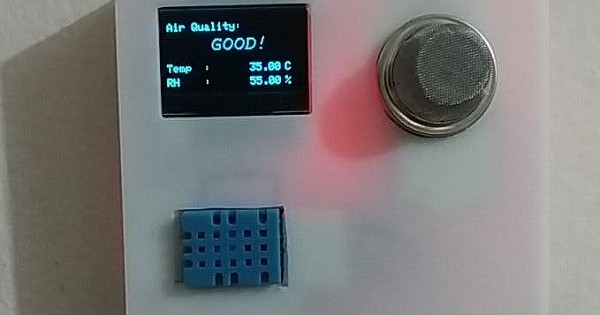 Air quality monitor using Arduino