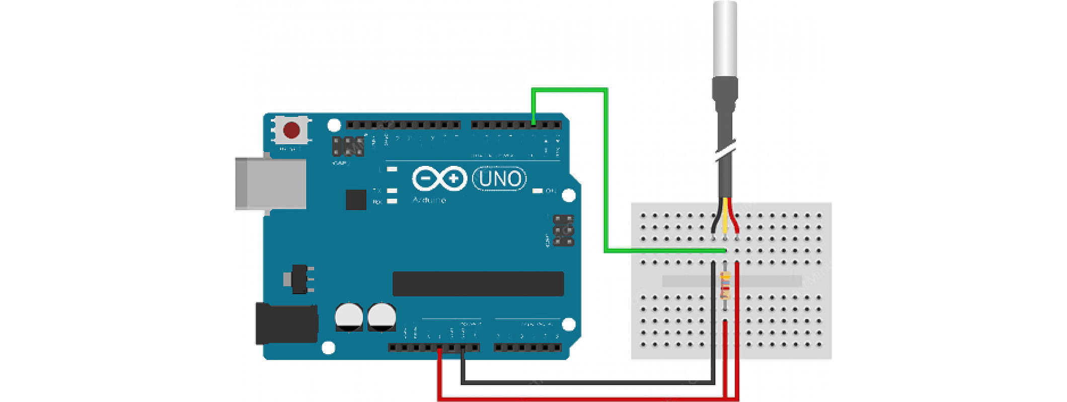 Interfacing The Waterproof Temperature Sensor Ds B With Arduino