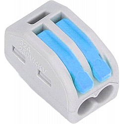 Blue PCT-212 Push-In Electrical Terminal Blocks for Cable Connection