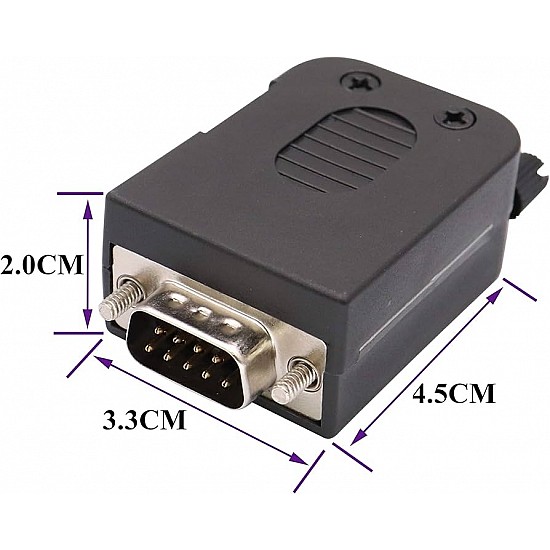 DB9 Screw Terminals To Female RS232 With Shell