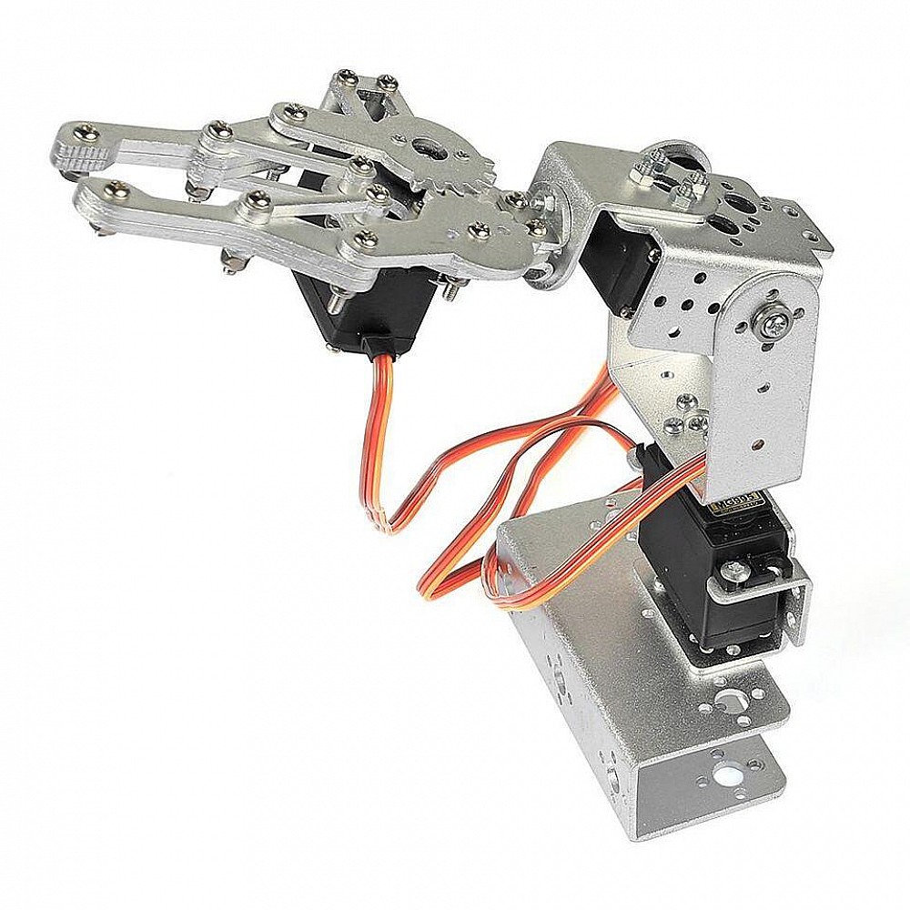 DIY 3DOF 3-Axis Metal Robot Mechanical Arm with Gripper Clamp Kit