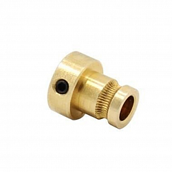 Drive Gear Copper Extruder Pulley Bore 5mm Feeder Wheel for 1.75mm/3mm Filament 