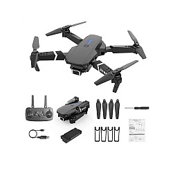 E88 Foldable 4K Mini Drone RC Quadrocopter With WIFI FPV Wide Angle HD Dual Camera Dual battery