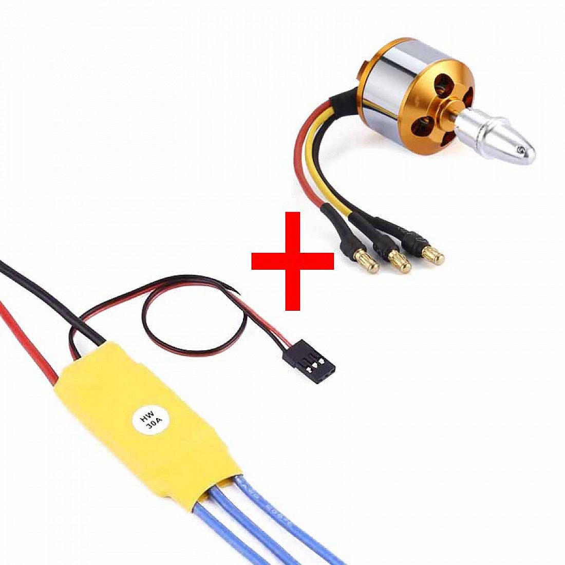 1000kv A2212 Brushless Motor with 30A ESC For RC Airplane / Quadcopter ...