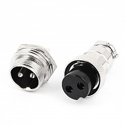 GX16 2-Pin Circular Aviation Socket Plug Male and Female Panel Connector