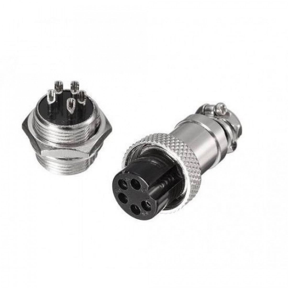 Gx16 5 Pin Circular Aviation Socket Plug Male And Female Panel Connector 