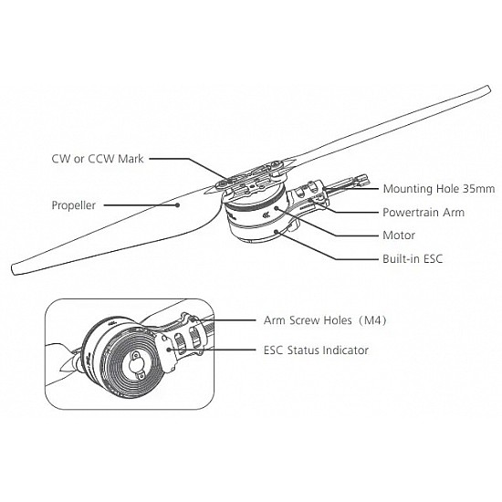 Hobbywing X8 100kv CCW Brushless Motor combo