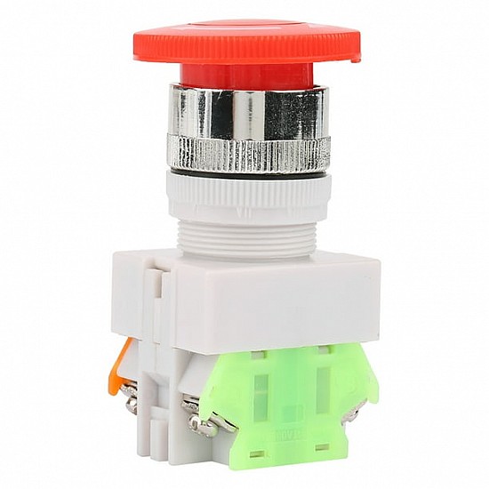 LAY37 01ZS 1 Open & 1 Closed Self-Locking 22mm Mushroom Head Emergency Stop Switch