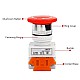 LAY37 02ZS 2 Normally Closed Self-Locking Mushroom Head Emergency Stop Switch