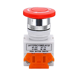 LAY37 02ZS 2 Normally Closed Self-Locking 30mm Mushroom Head Emergency Stop Switch