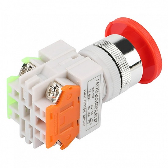 LAY37 11ZS 1 Open & 1 Closed Self-Locking 30mm Mushroom Head Emergency Stop Switch