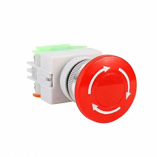 LAY37 11ZS 1 Open & 1 Closed Self-Locking 30mm Mushroom Head Emergency Stop Switch