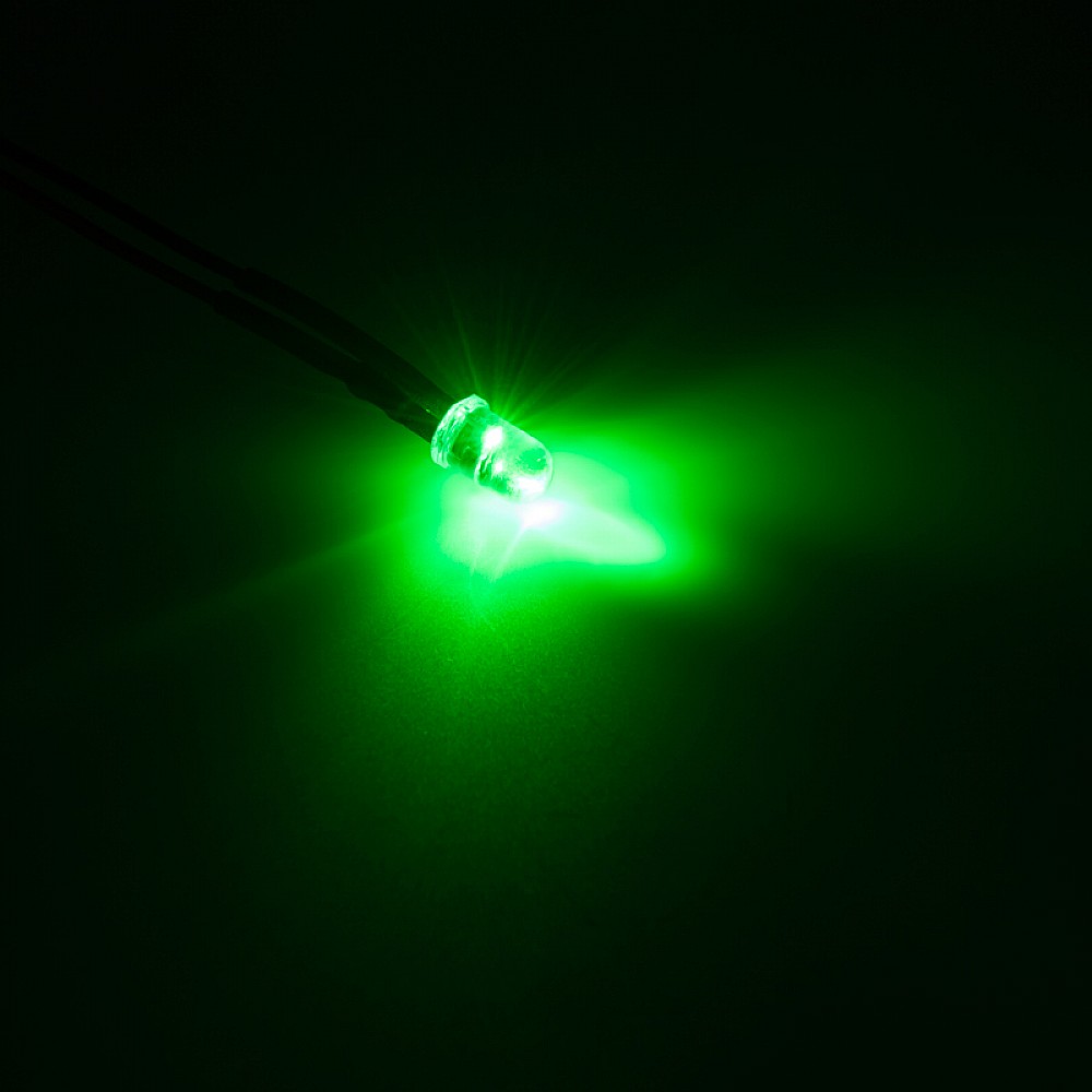 Green LED 5mm Pack Of 5 (Light Emitting Diod) - FR303