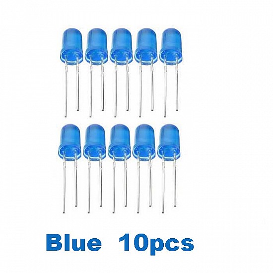 Blue LED 5mm Pack Of 10 (Light Emitting Diod) - Other -