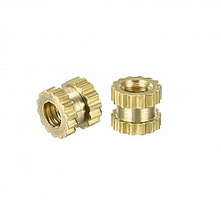 M2.5 X 5mm Brass Heat Set Threaded Round Insert Nut