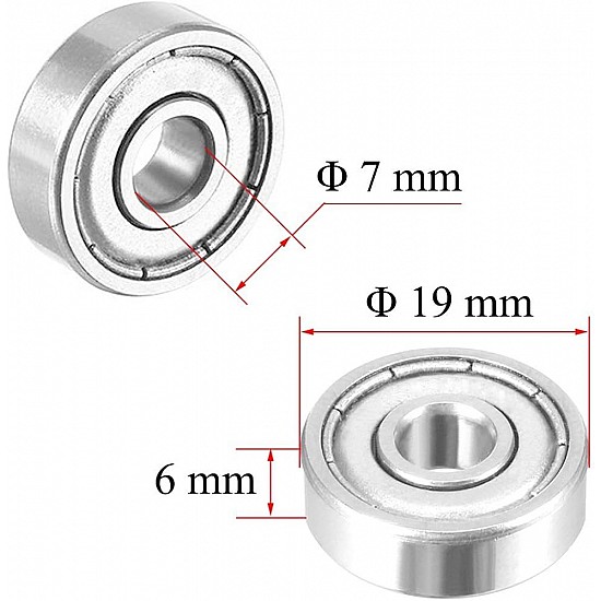 Mini Ball Bearing | 607ZZ(7x19x6)