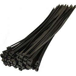 200 mm X 3.5 mm Nylon Flexible Black 100pcs Straps  Cable Tie