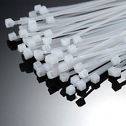 200 mm X 3.5 mm Nylon Flexible White 100pcs Straps Cable Tie