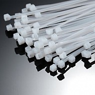 300 mm X 3.6 mm Nylon Flexible White 100pcs Straps  Cable Tie