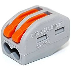 Orange PCT-212 Push-In Electrical Terminal Blocks for Cable Connection