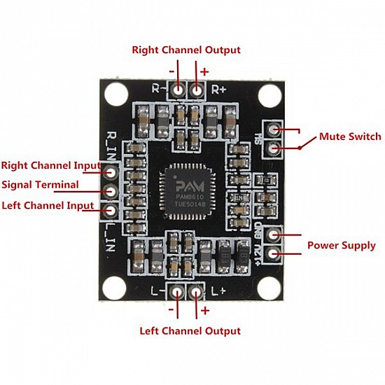 PAM8610 Dual Channel Digital Stereo Class-D Amplifier Board 2x15W Output