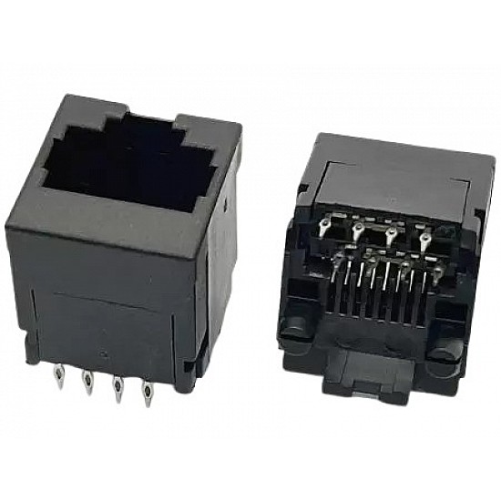 RJ45 5224 52-8P8C All Plastic Vertical 180 Degrees Network Cable Socket