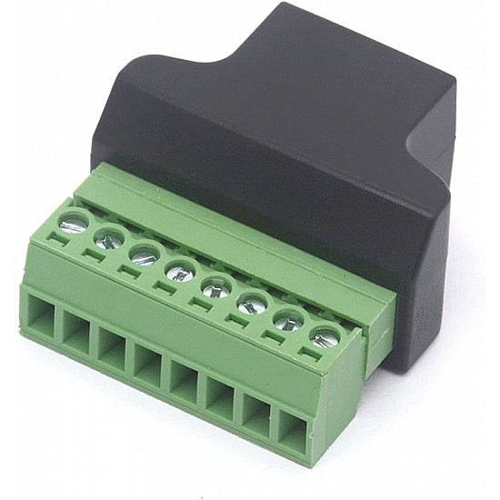 RJ45 Female to 8 Pin Screw Terminal Adaptor