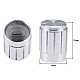 Silver Aluminum Alloy Potentiometer Knob Cap