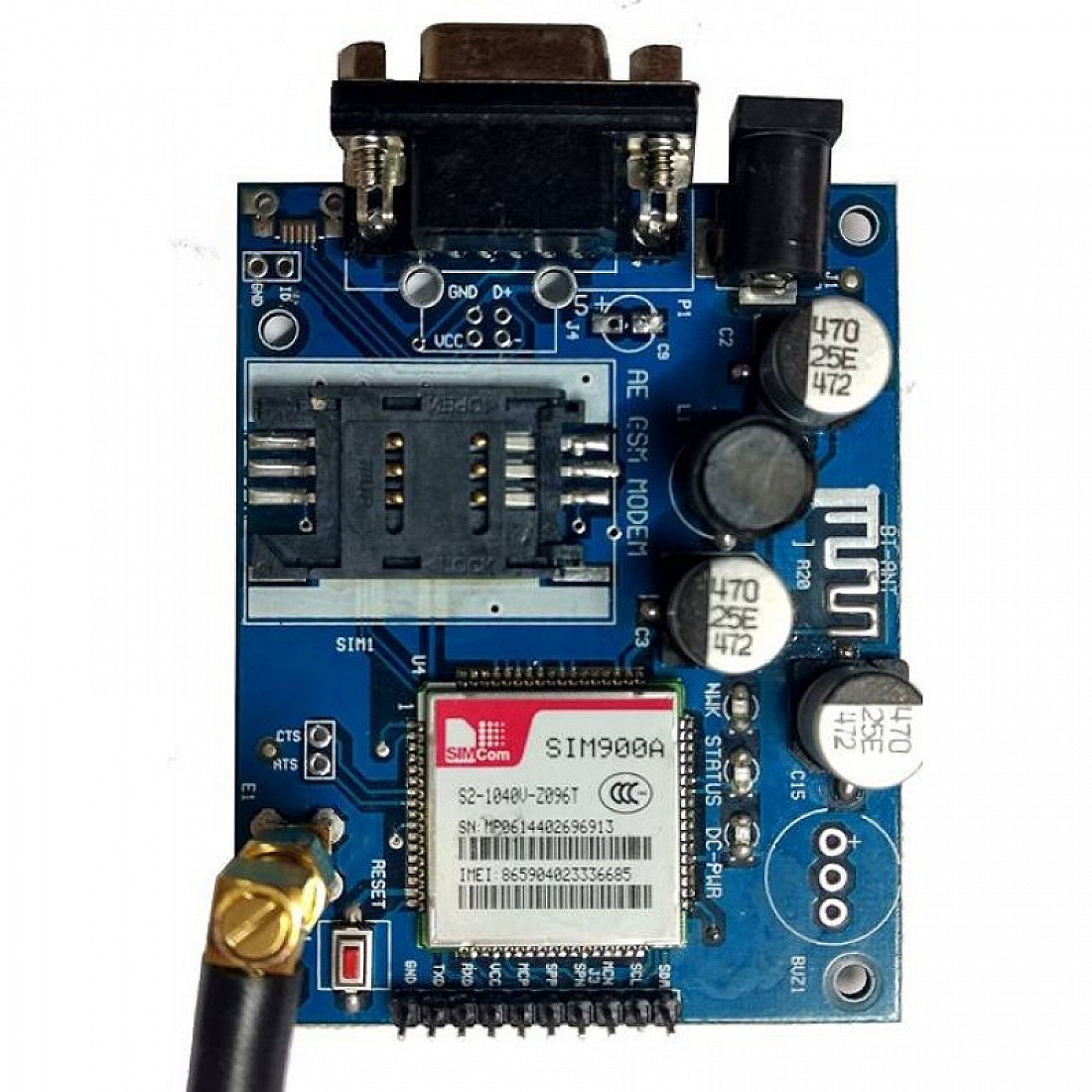 SIM900A GSM GPRS Modem Module with RS232 Interface And SMA Antenna